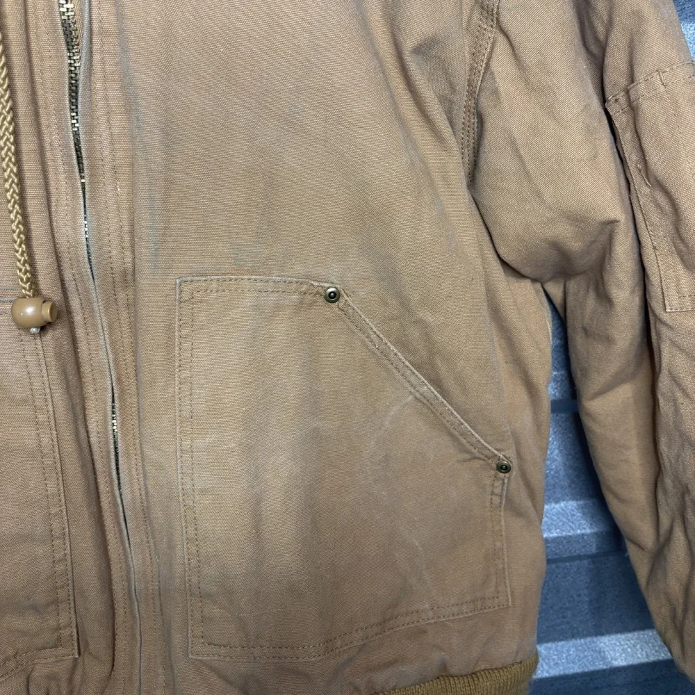 Old Mill Men Brown Canvas Hooded Work Jacket 660-9705